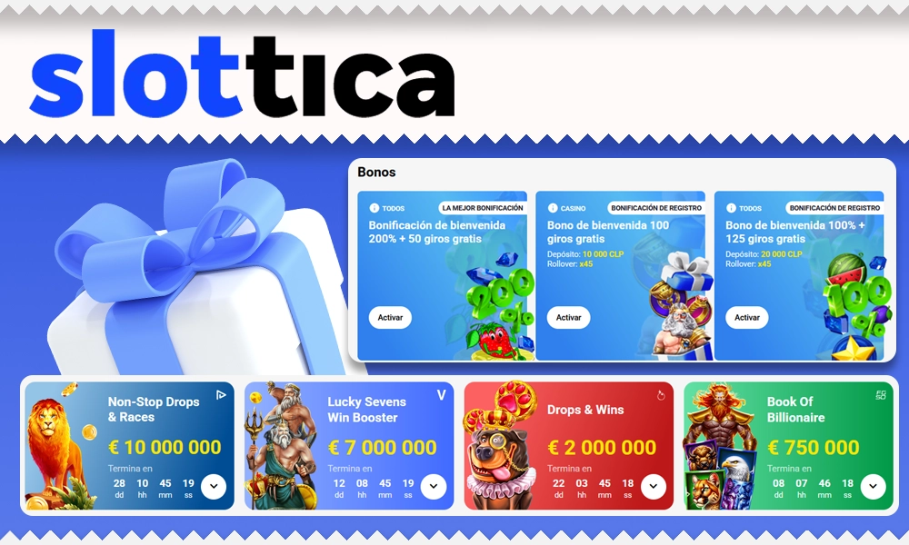 Las mejores ofertas de códigos de bonificación en Slottica Chile